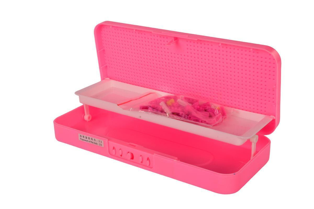 Пенал пластиковый "Конструктор", 21*9*3,5см, 4 вида микс