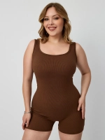 Боди женское утягивающее коричневое