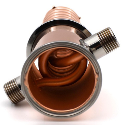 Холодильник димрота медный,  кламп 2 дюйма, 15 / 35 см