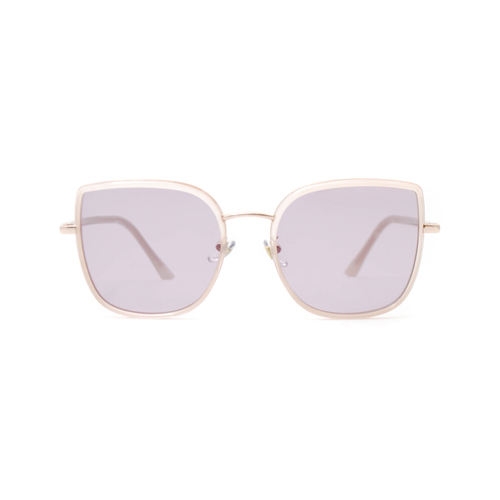 Солнцезащитные очки YANI P28228 C17 бабочка бежевые с золотом