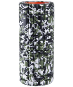 Ролик массажный FA-508, низкая жесткость, 33x14 cм, зеленый камуфляж/оранжевый
