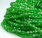 БВ021НН4 Хрустальные бусины квадратные, цвет: зеленый, размер 4 мм, кол-во: 44-45 шт.
