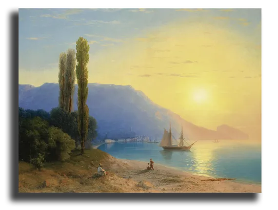 Репродукция "Айвазовский - Восход солнца у берегов Ялты "