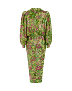 Платье макси из шифона с пайетками