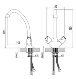 LEMARK Серия DANCE. Смеситель для кухни – LM2404C