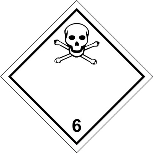 Знак-наклейка "Ядовитые (токсичные) вещества" класс 6.1