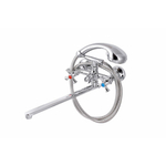 Смеситель для ванны и раковины 1/2 кер ПРОФСАН ПСМ-159-75 "ЕВРО", эксцентрики "ЕВРО,КРЕСТ, ХРОМ