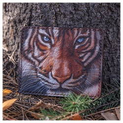 Кожаный картхолдер «Тигр»