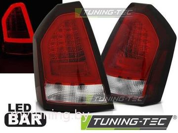 Задние фонари red white led bar для Chrusler 300C