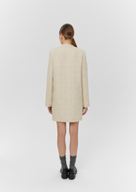 Платье из твида, молочный
