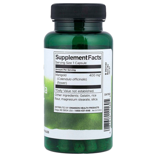 Swanson, Цветки календулы, 400 мг, 60 капсул