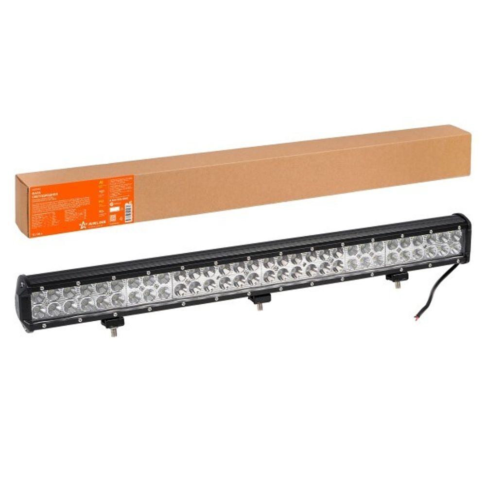 Фара светодиодная дополнительная 60 LED 180W (Балка) 12-24V 710*78*65 двухрядная, комбинированный свет (AIRLINE)