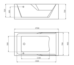 Акриловая ванна Gemy G9066 II O L