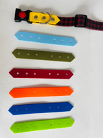 Ошейник для собак из биотана , 25 мм , 35-55 см . Клетка и салатовый