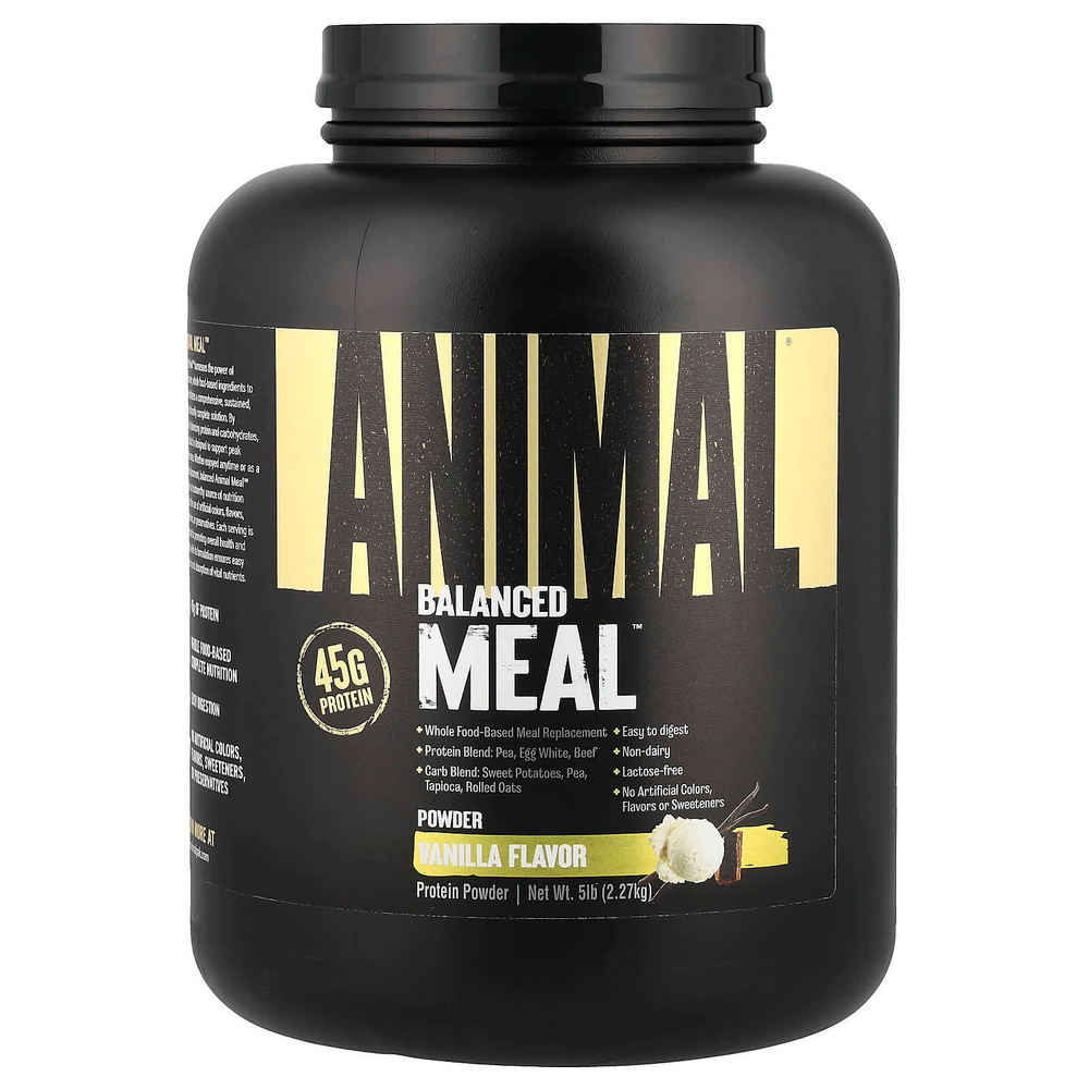 Animal, Протеиновый порошок Balanced Meal ™, ваниль, 2,27 кг (5 фунтов)