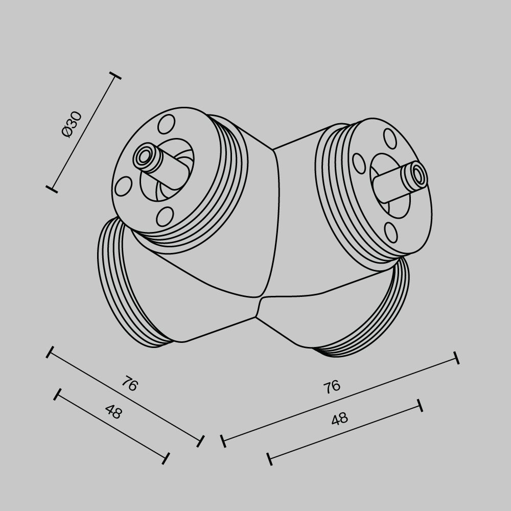 Х-образный вертикальный коннектор для системы без ввода питания Maytoni   CA017TX-B
