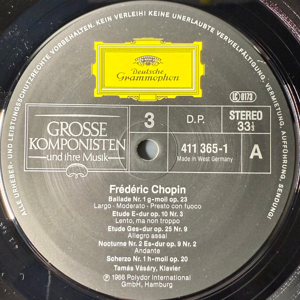 Шопен - Минутный вальс, Революционный этюд (Германия 1984г.)