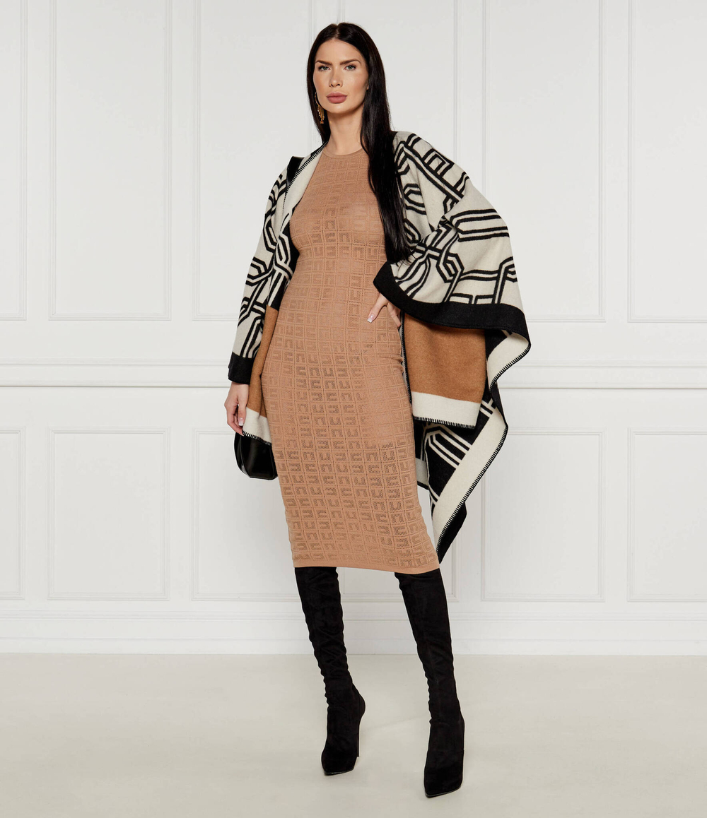 Кружевное платье Elisabetta Franchi - бежевый(AM05B46E2)