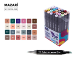 Набор маркеров для скетчинга двусторонние 24цв FANTASIA Neutral colors (Mazari)