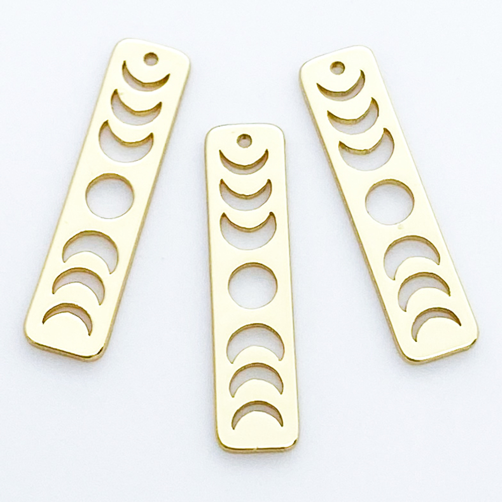 Подвеска Фазы Луны, позолота, размер 20*5 мм, цена за 1 шт