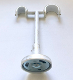 Кронштейн Ост потолочный двойной d25/16 мм, цвет белое золото