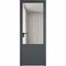 Алюминиевая дверь 19AG серая ночь стекло прозрачное