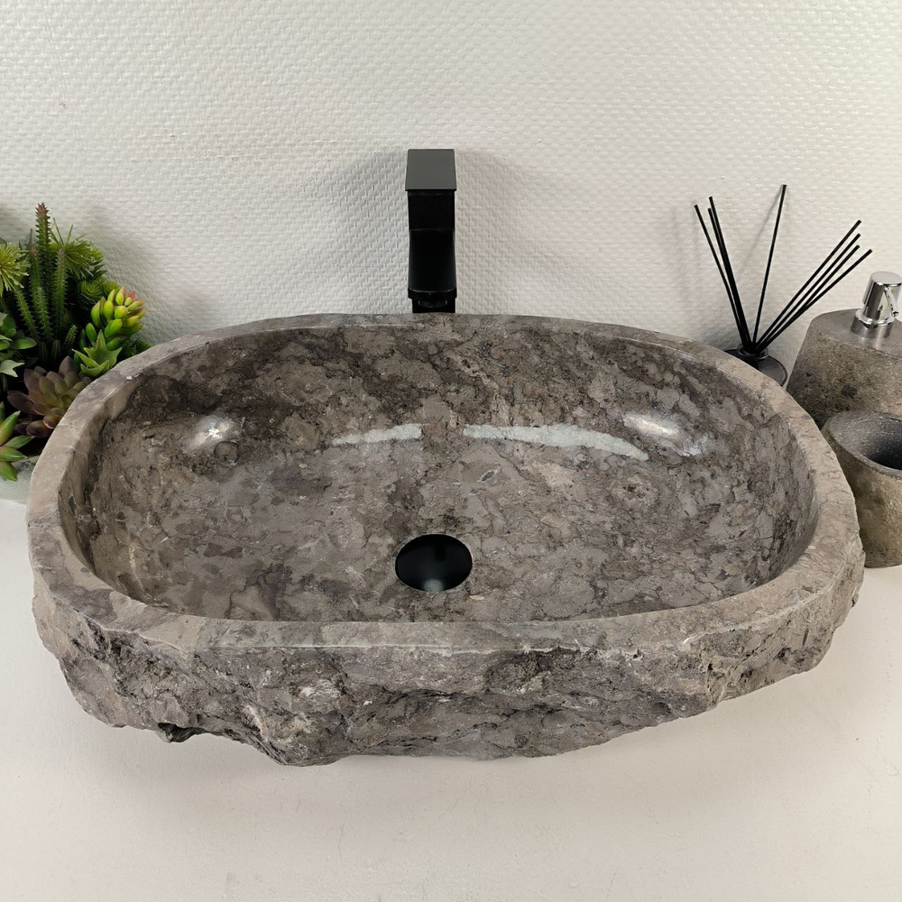 Раковина из мрамора Erozy Grey EM-65518 60*42*16 0888