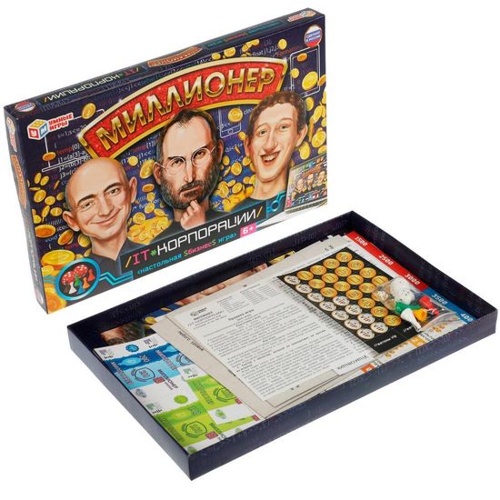 Настольная бизнес-игра «Миллионер. IT-корпорации» 217х330х27мм. Умные игры