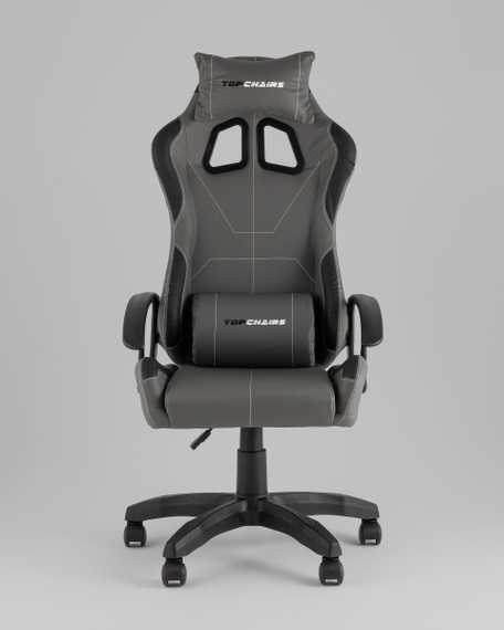 Кресло спортивное TopChairs Wyvern серо-черный