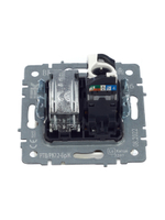 BRITE Розетка двойная TV+RJ45 кат.5E РТВ/РК12-БрЖ жемчуг IEK