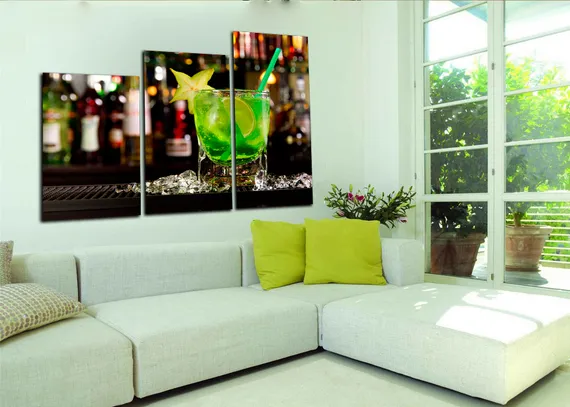 Модульная картина " Коктейль из лайма "