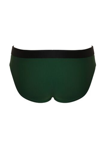 Классические мужские плавки с контрастным поясом (Размер: M) (Цвет: зеленый)
