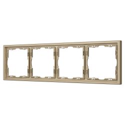 Рамка пластиковая FRM-NOBE-SFPL-4-GD (Arlight, Золотой песок) 054225