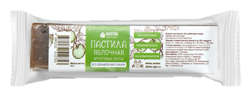 ПАСТИЛА ЯБЛОЧНАЯ БЕЗ САХАРА 45 г