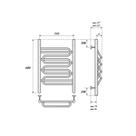 Полотенцесушитель водяной Point Юпитер примиум PN01156S П5 500x600, хром