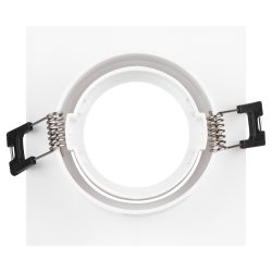 Светильник встраиваемый декоративный ЭРА KL92-1 WH под лампу MR16 GU5.3 белый пластиковый