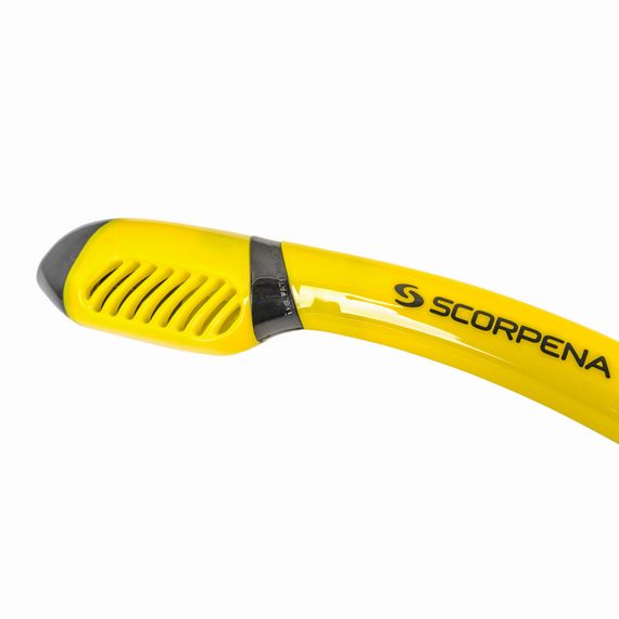Трубка Scorpena N2 c двумя клапанами желтая