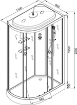 Душевая кабина AvaCan EM 1511 R с электрикой