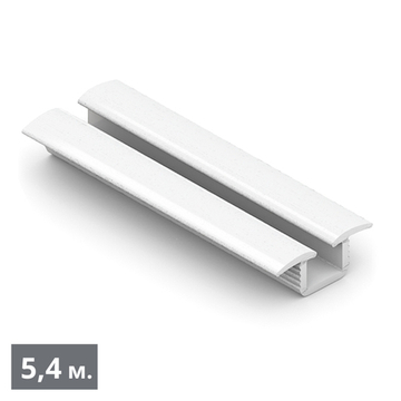 СТАНДАРТ Направляющая нижняя однополозная врезная (5,40 м) белый глянец (RAL) (AS0690) Aristo