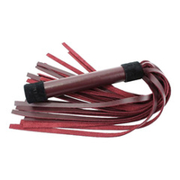 Бордовая кожаная плеть 45см с гладкой ручкой БДСМ Арсенал Maroon Leather Whip 67012