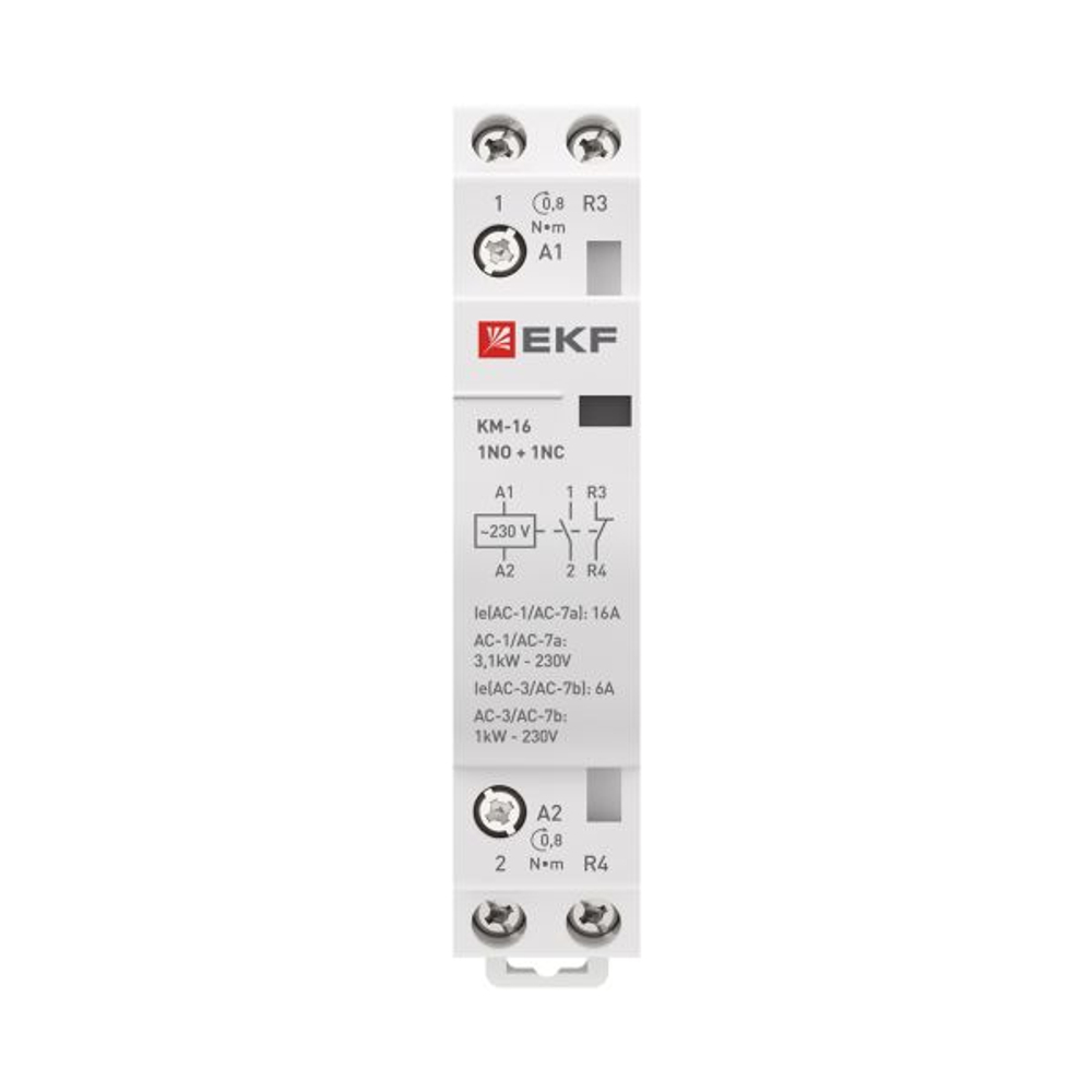Контактор модульный КМ 16А 1NO+1NC 230В АС (1 мод.) PROXIMA EKF