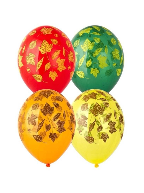 Шар латекс 35см Осенние листья