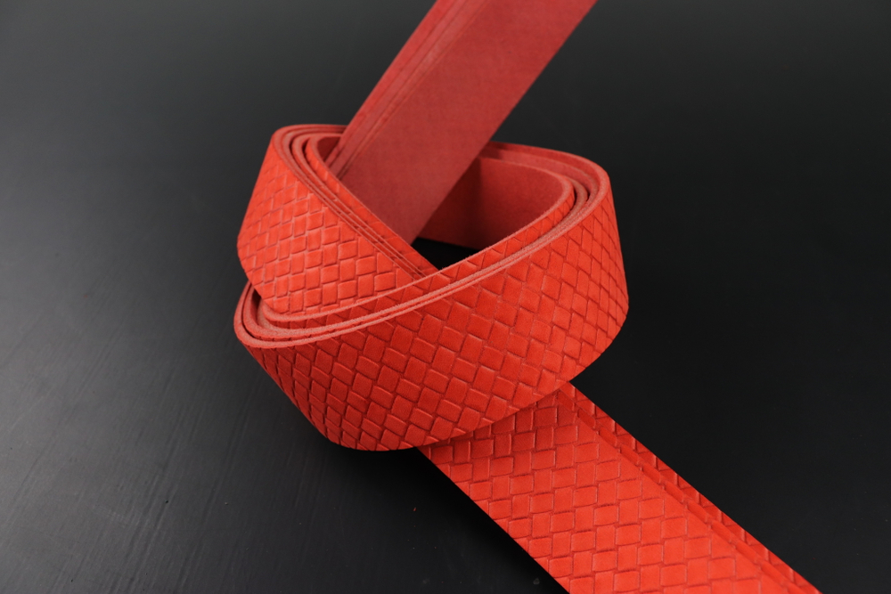 Ременная заготовка Шелк Красная + Плита Симметрия