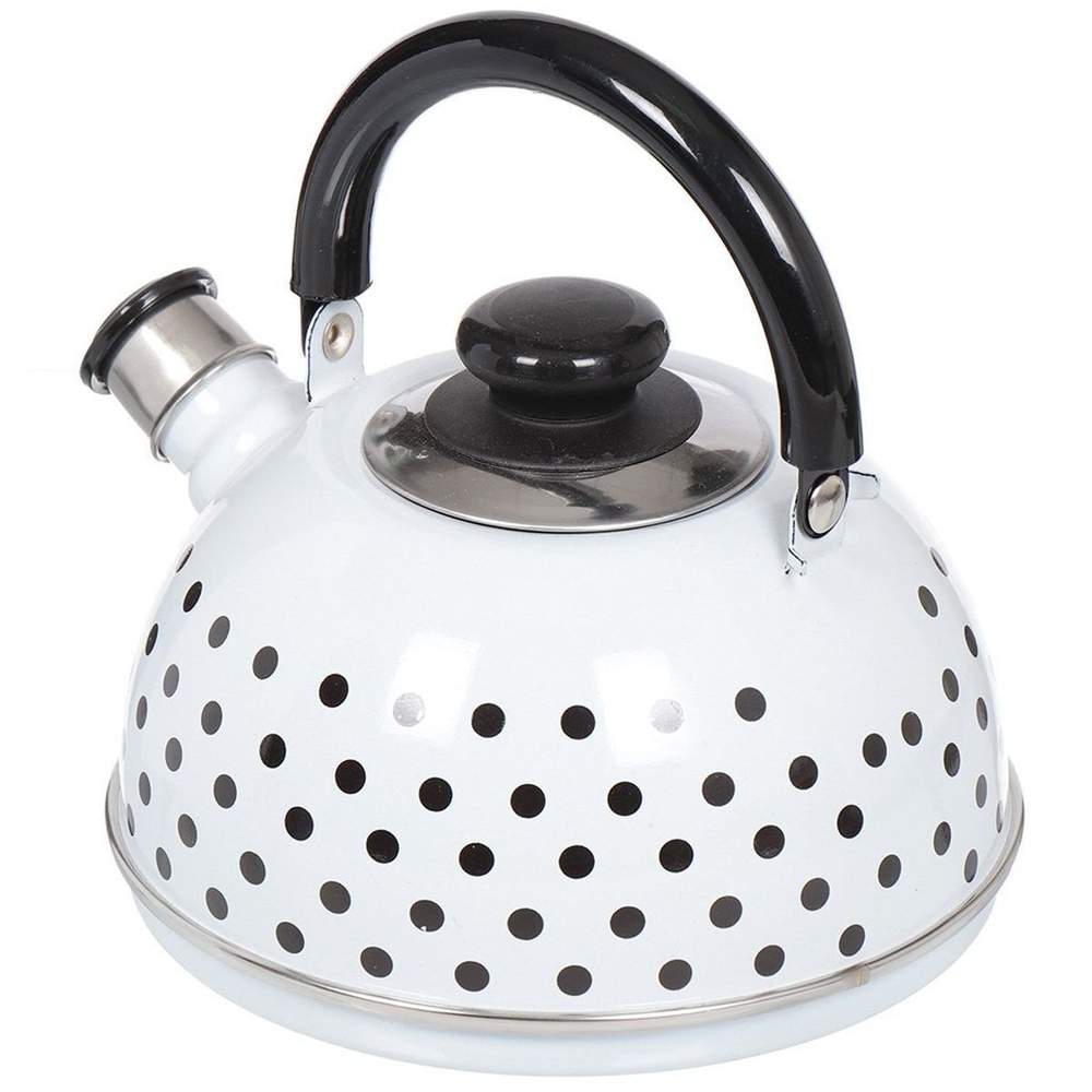 Чайник сталь, эмал, 2.5 л, свист, подв ручк, Рубин, бел, TMM04/25/02/01/27 03/08/29 04/02/29