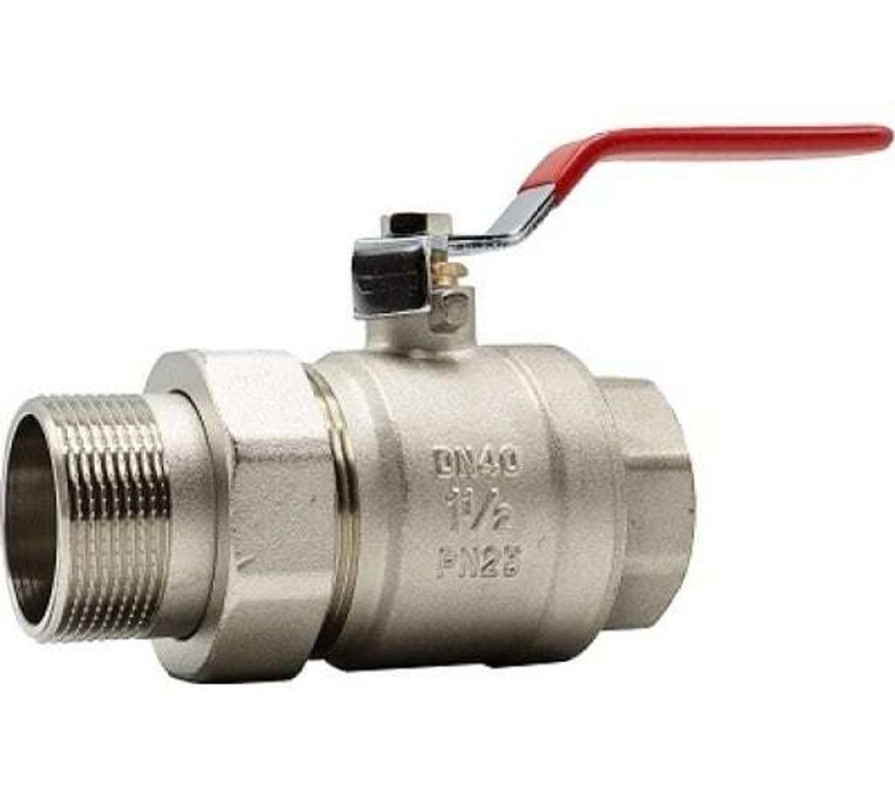 Кран шар 1 1/2" ду40мм р г/ш с амер. Кран шар 1 1/2" ду40мм р г/ш с амер.