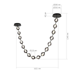 SL6520.403.16 Светильник подвесной ST-Luce черный жемчуг/прозрачно-дымчатый LED 1*80W 4000K HELMI