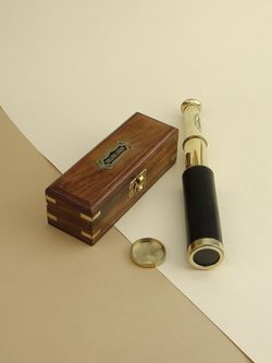 Nautical Подзорная труба в деревянном футляре
