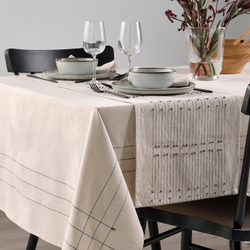 IKEA VÅRARV  (ИКЕА ВÅРАРВ)  -  Бегунок, темно-серый/натуральный, 35x150 см