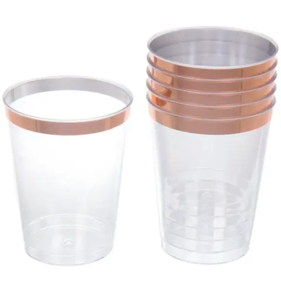 Стакан 300мл «DOLCE VITA» в наборе 6шт розовое золото