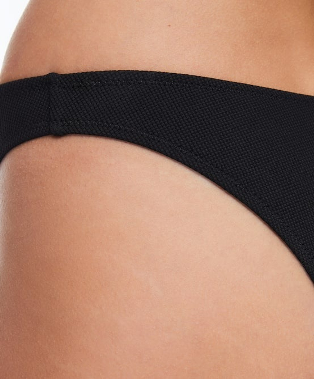 OYSHO Плавки бикини средней посадки из ткани пике, черный